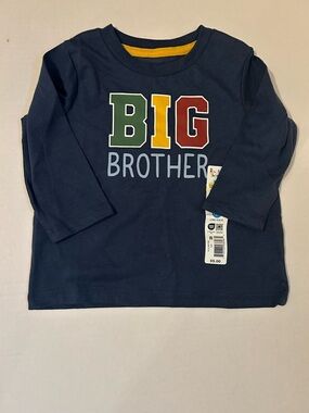 Kids 'Big Brother' Navy Long-Sleeve Shirt